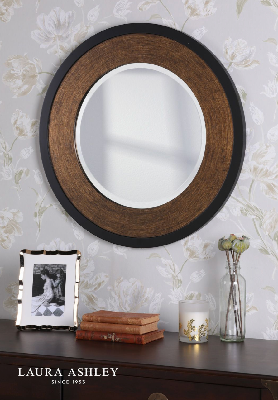 Laura Ashley Cara Mirror Mottled Bronze 60cm