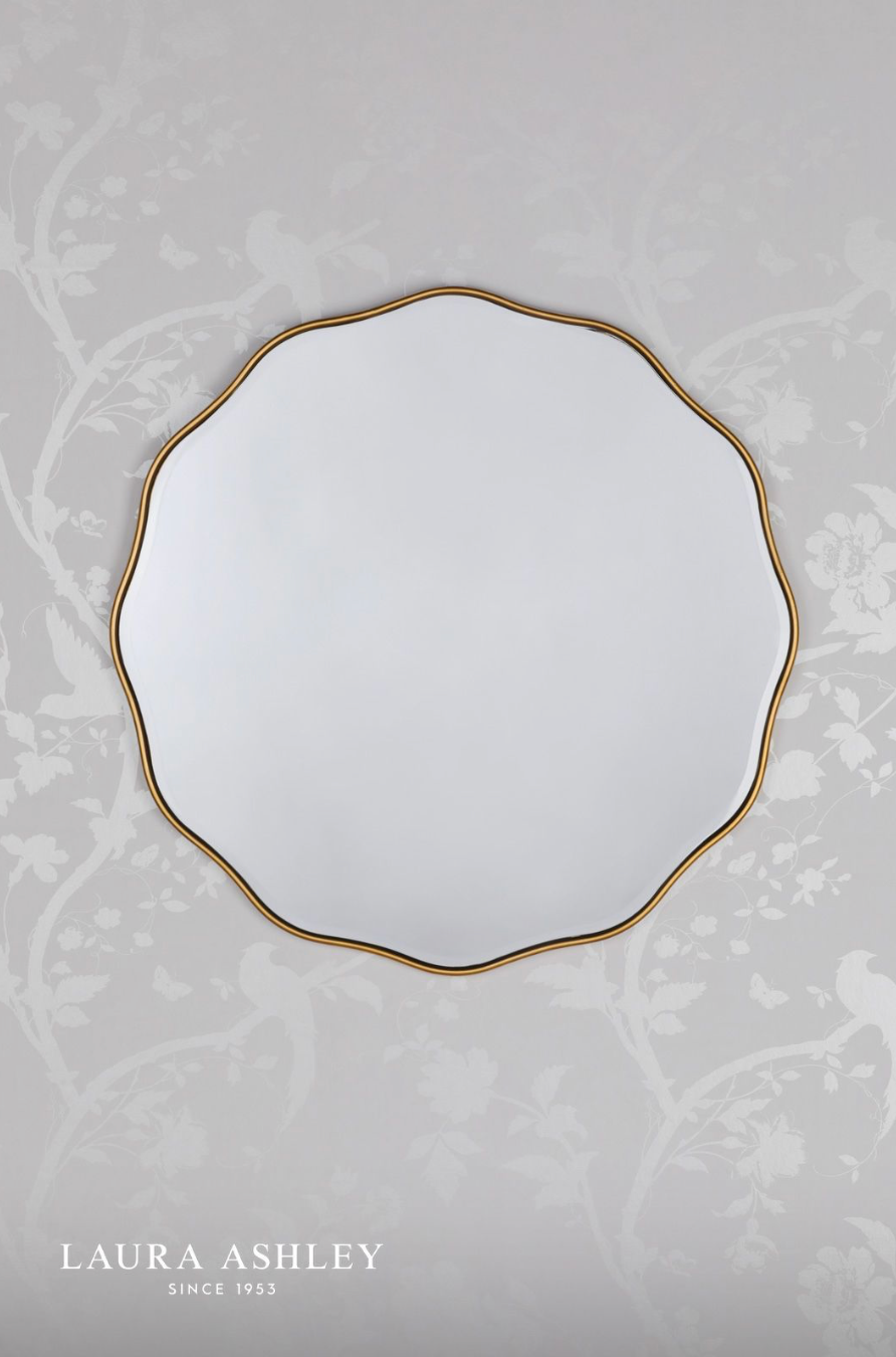 Laura Ashley Medora Mirror Matt Gold 60cm