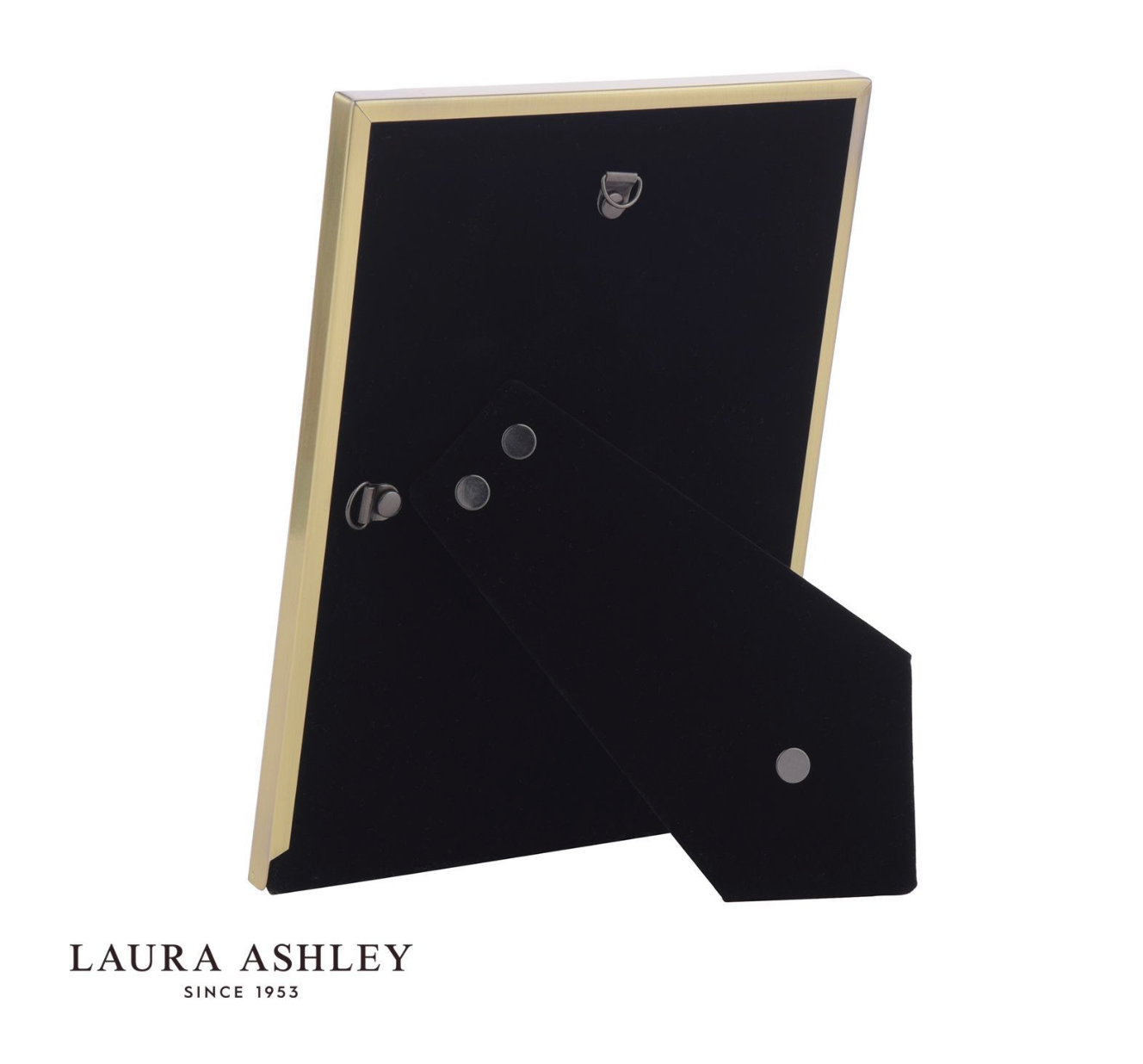 Laura Ashley Harrison Photo Frame Brushed Brass and Blue 4 x 6