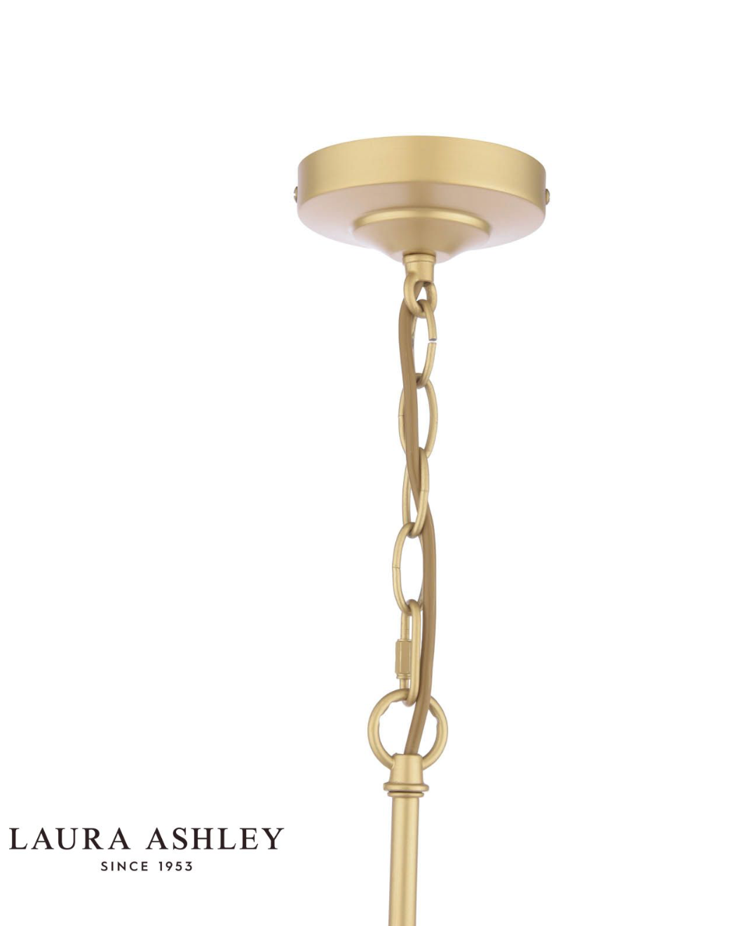 Laura Ashley Alexa 5lt Pendant Glass Matt Antique Brass