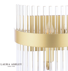 Laura Ashley Alexa Wall Light Matt Antique Brass and Glass