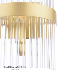 Laura Ashley Alexa Wall Light Matt Antique Brass and Glass