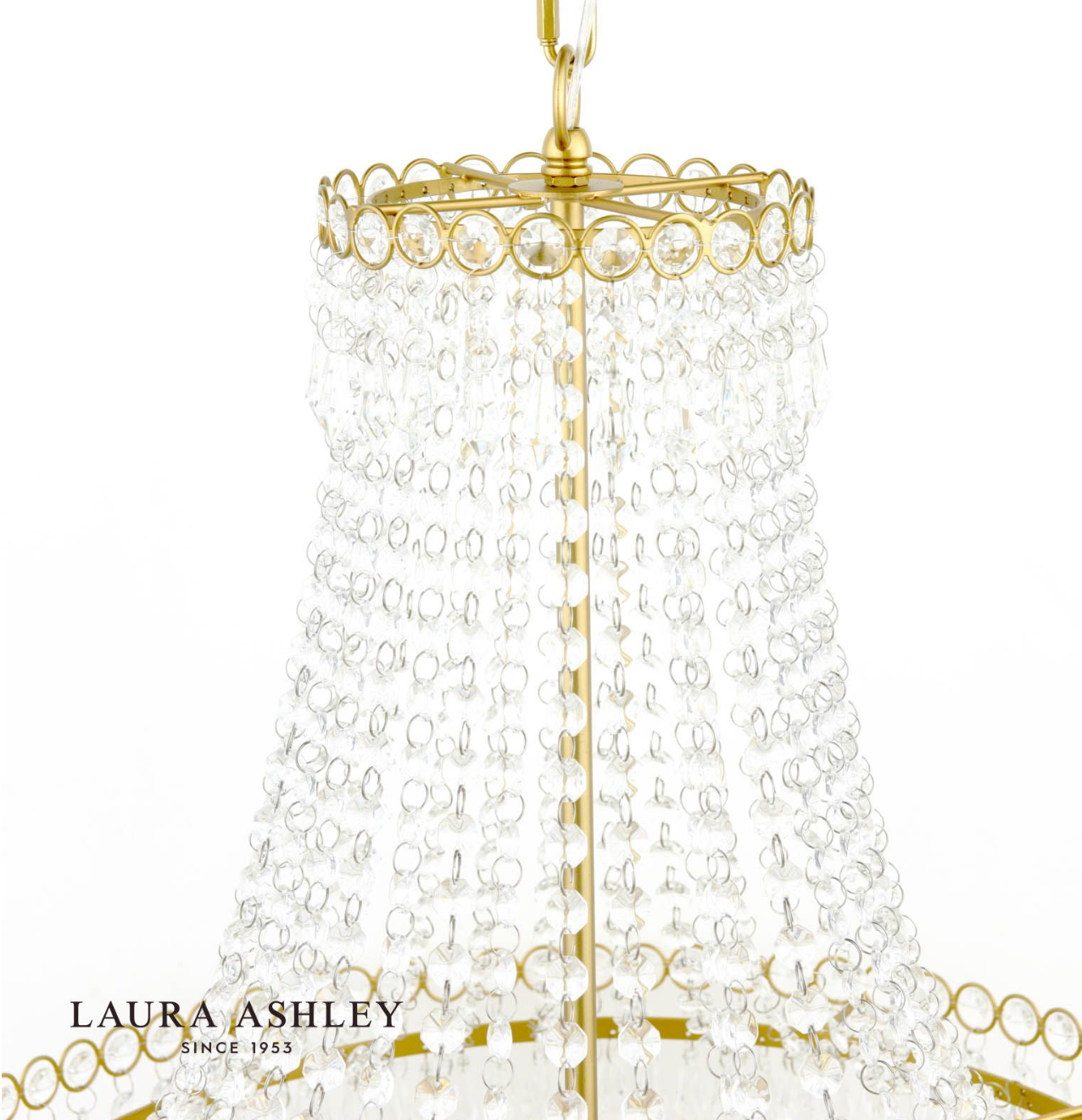 Laura Ashley Enid 5 Light Grand Chandelier Matt Antique Brass