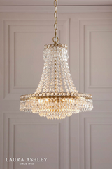 Laura Ashley Enid 5 Light Chandelier Matt Antique Brass
