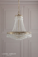 Laura Ashley Enid 5 Light Chandelier Matt Antique Brass