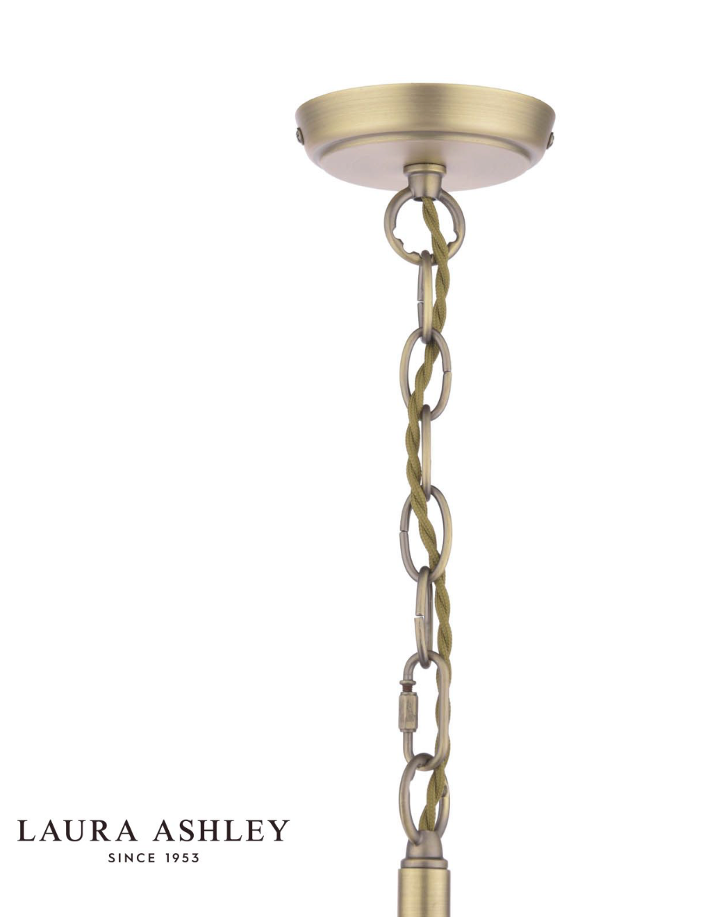Laura Ashley Hilcote 5 Light  Matt Antique Brass and Glass