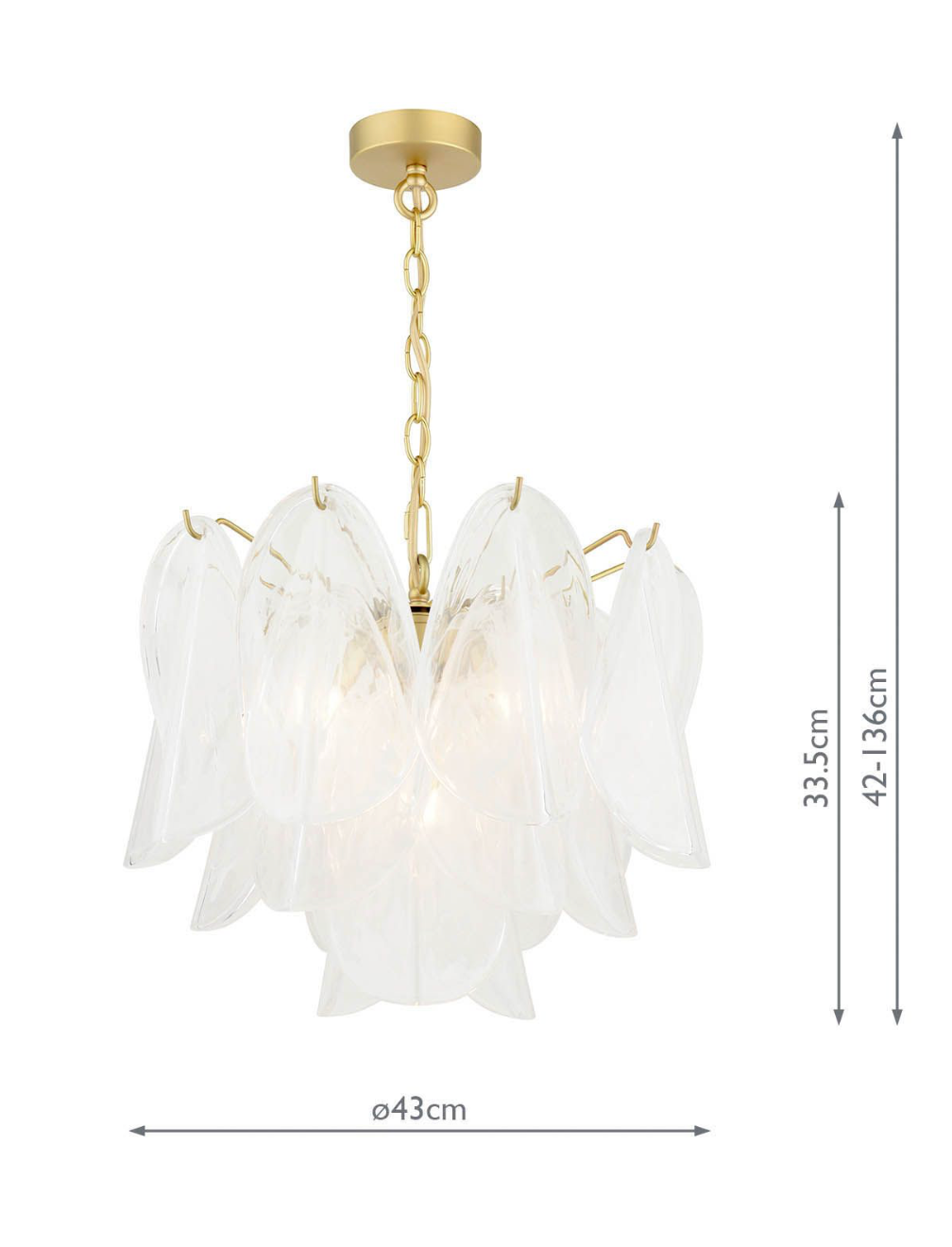 Laura Ashley Stannington 4 Light Pendant Matt Antique Brass and White Glass