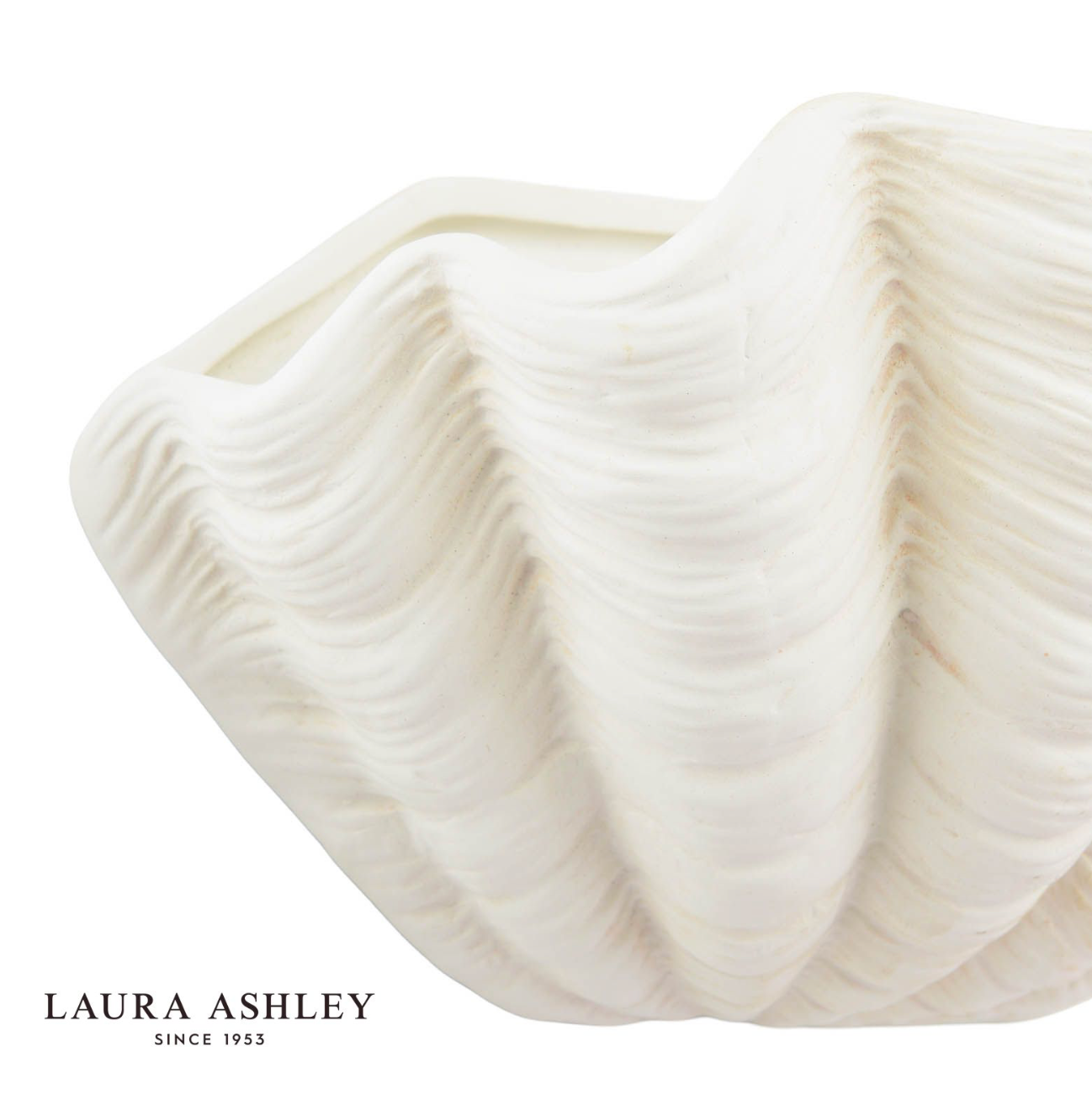 Laura Ashley Shell Wall Washer White Ceramic