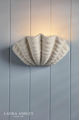 Laura Ashley Shell Wall Washer White Ceramic