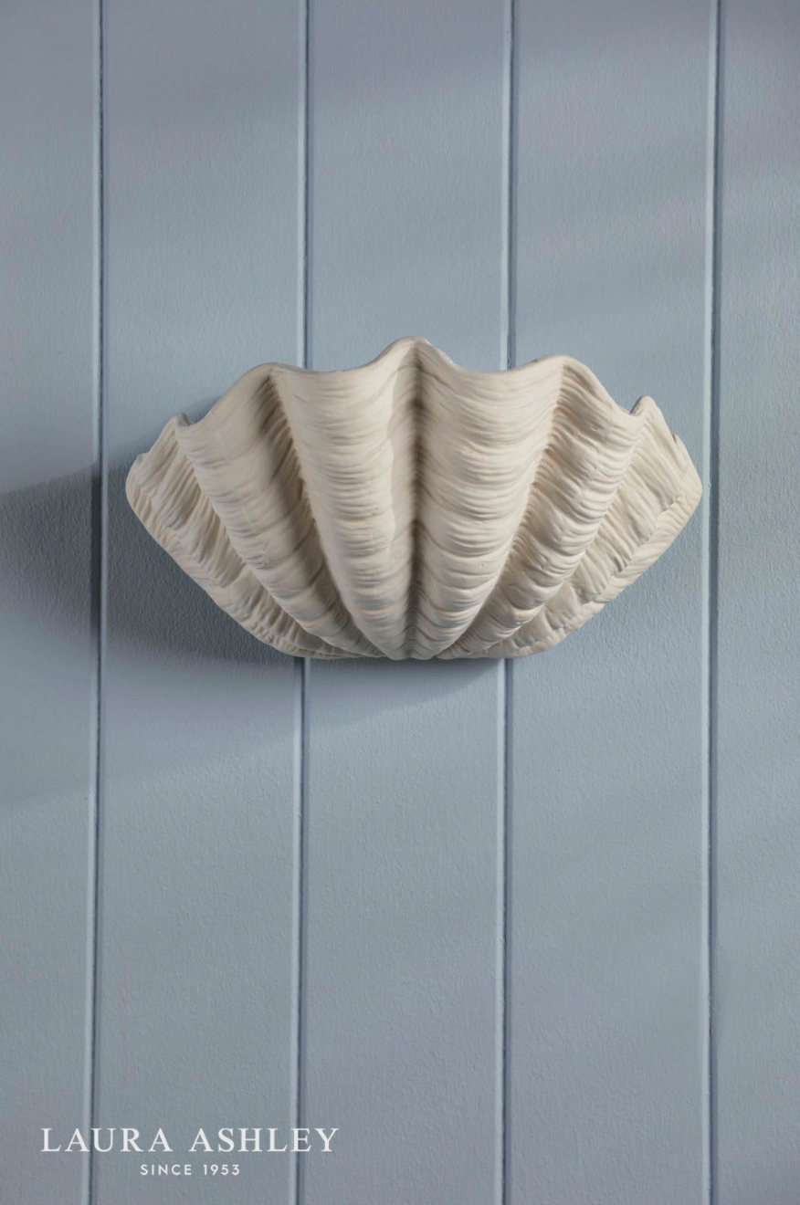 Laura Ashley Shell Wall Washer White Ceramic