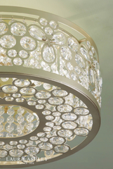 Laura Ashley Tilbrook 4 Light Flush Matt Champagne and Crystal