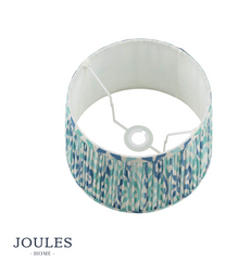 Joules Folly Blue Cotton Tapered Drum Shade 30cm