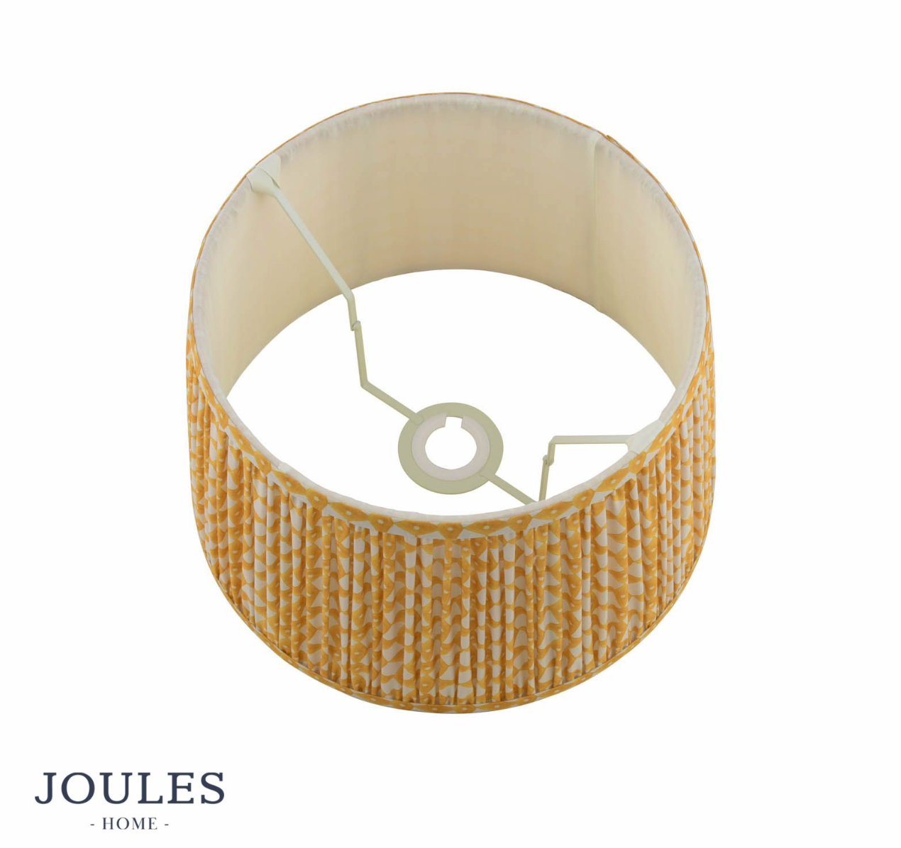 Joules Folly Yellow Cotton Tapered Drum Shade 30cm