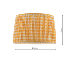 Joules Folly Yellow Cotton Tapered Drum Shade 30cm