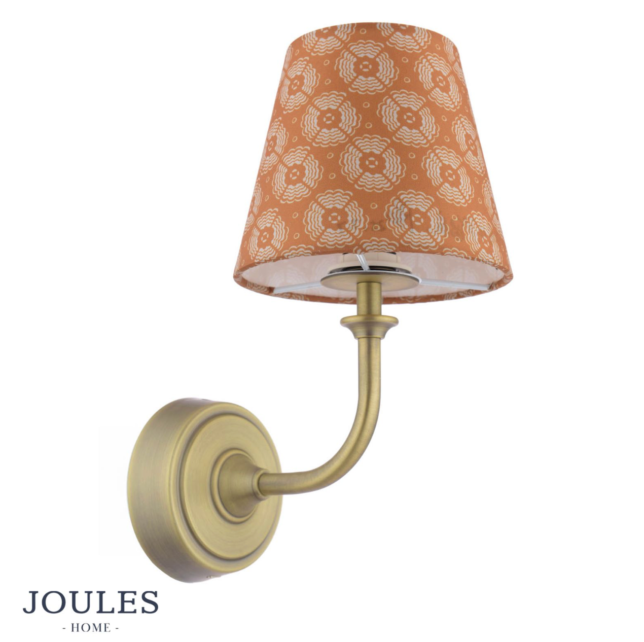 Joules Apsley Rechargeable Wall Light Matt Antique Brass With Shade LED