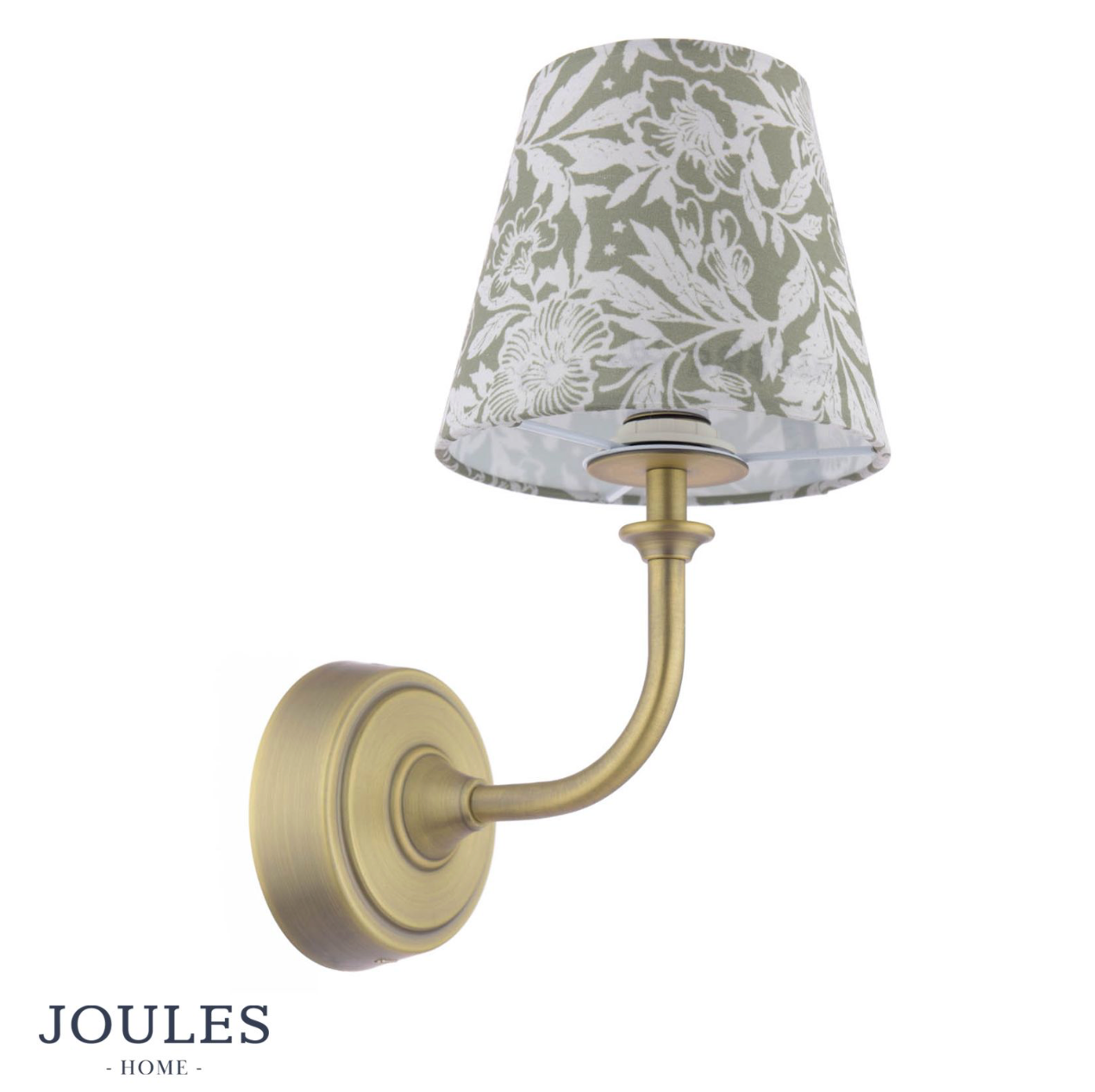 Joules Apsley Rechargeable Wall Light Pheasant Print Green Shade