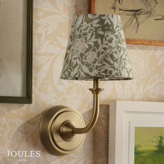 Joules Apsley Rechargeable Wall Light Pheasant Print Green Shade
