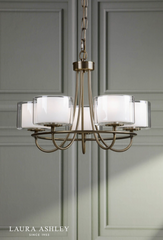 Laura Ashley Southwell 5 Light Pendant Antique Brass