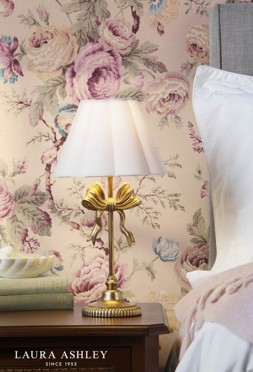 Laura Ashley Larkfield Table Lamp Antique Gold With Shade