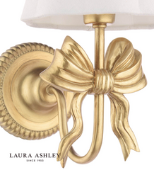 Laura Ashley Larkfield Wall Light Antique Gold With Shade