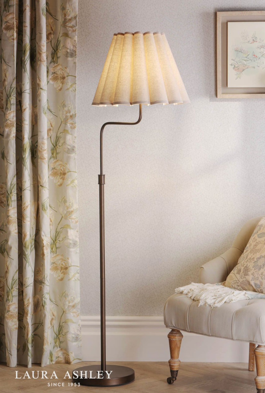 Laura Ashley Holwell Floor Lamp Antique Bronze With Shade