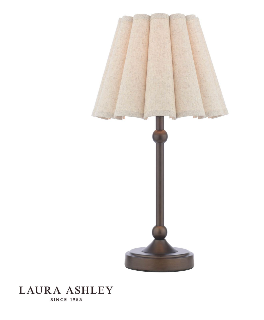 Laura Ashley Holwell Table Lamp Antique Bronze With Shade