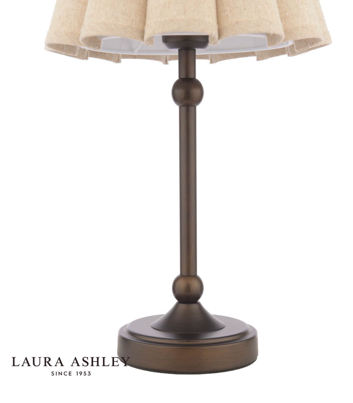 Laura Ashley Holwell Table Lamp Antique Bronze With Shade