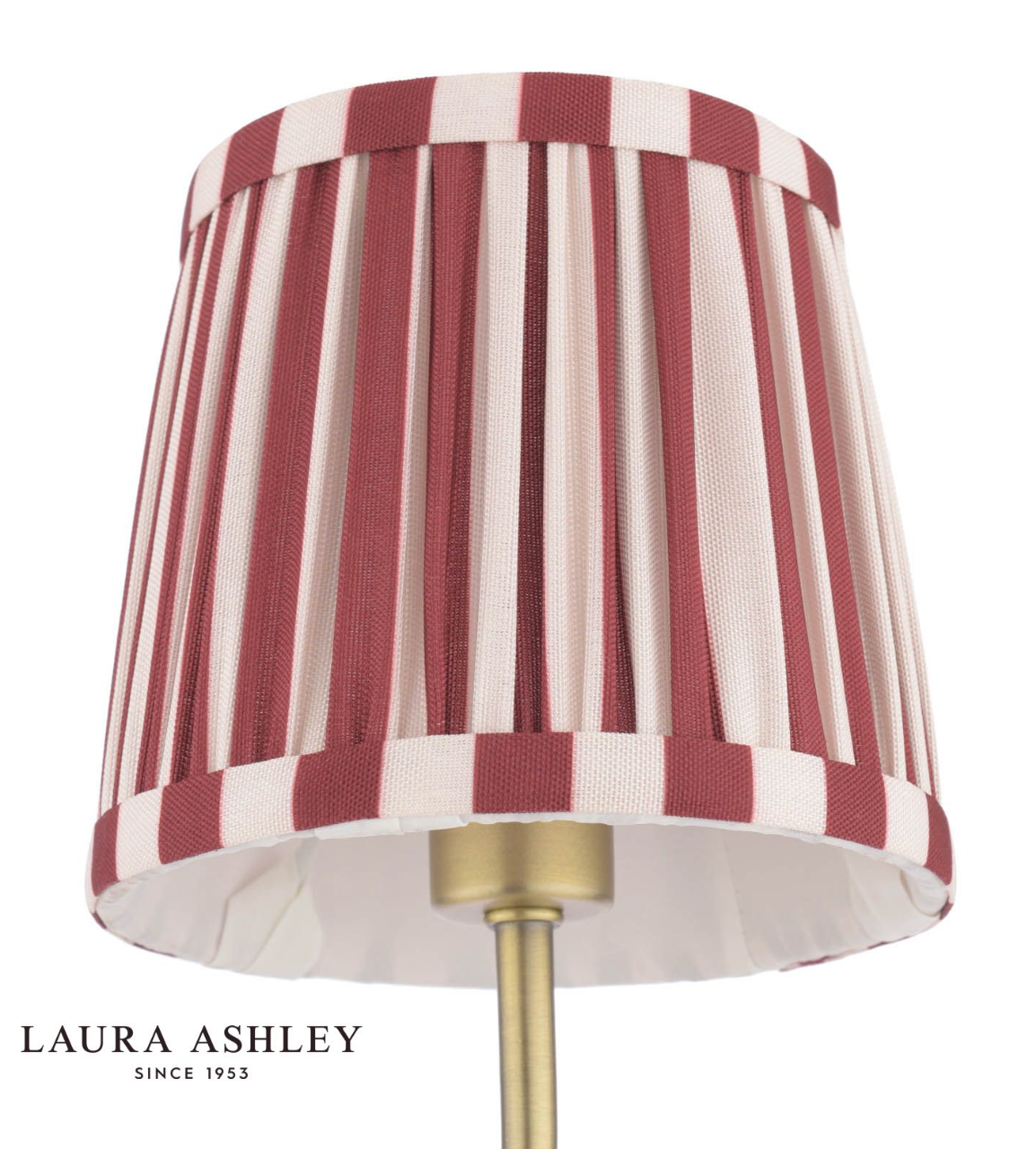 Laura Ashley Denwick Wall Light Matt Antique Brass and Red Shade