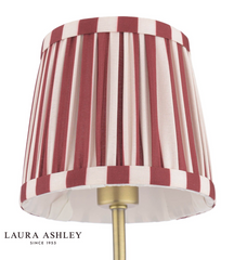 Laura Ashley Denwick Wall Light Matt Antique Brass and Red Shade