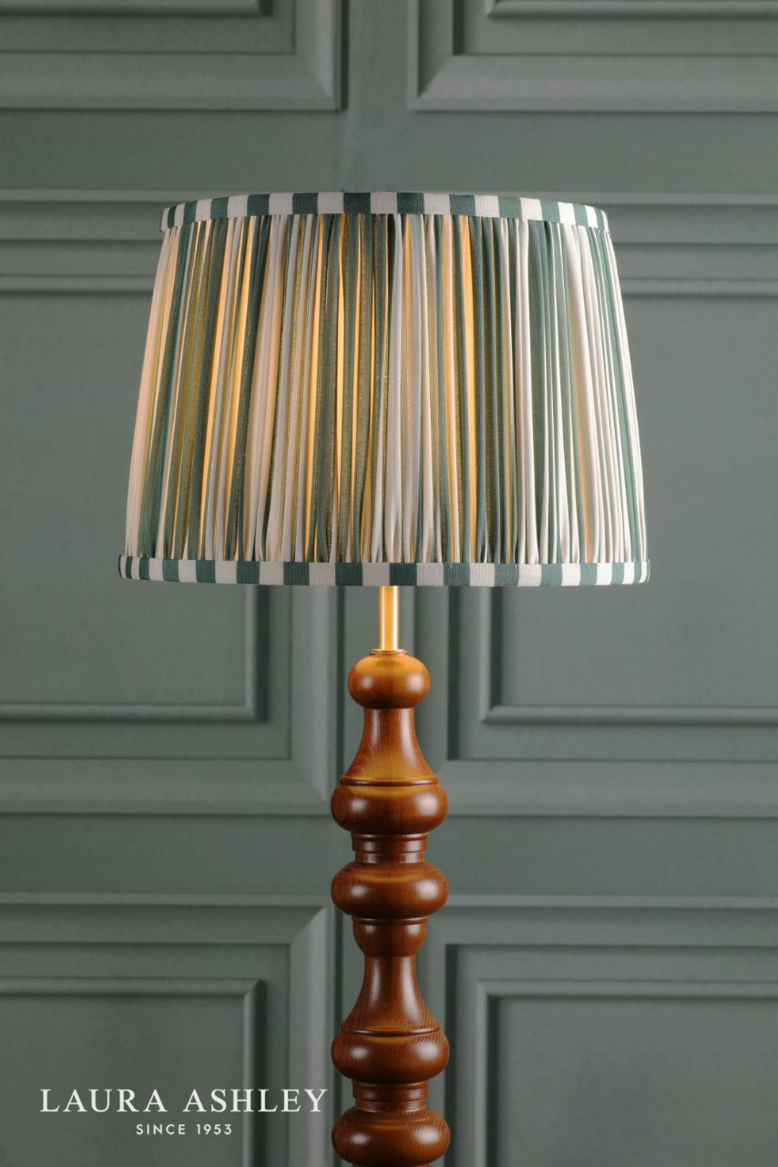 Laura Ashley Denwick Green Cotton Tapered Drum Shade 30cm/12 inch