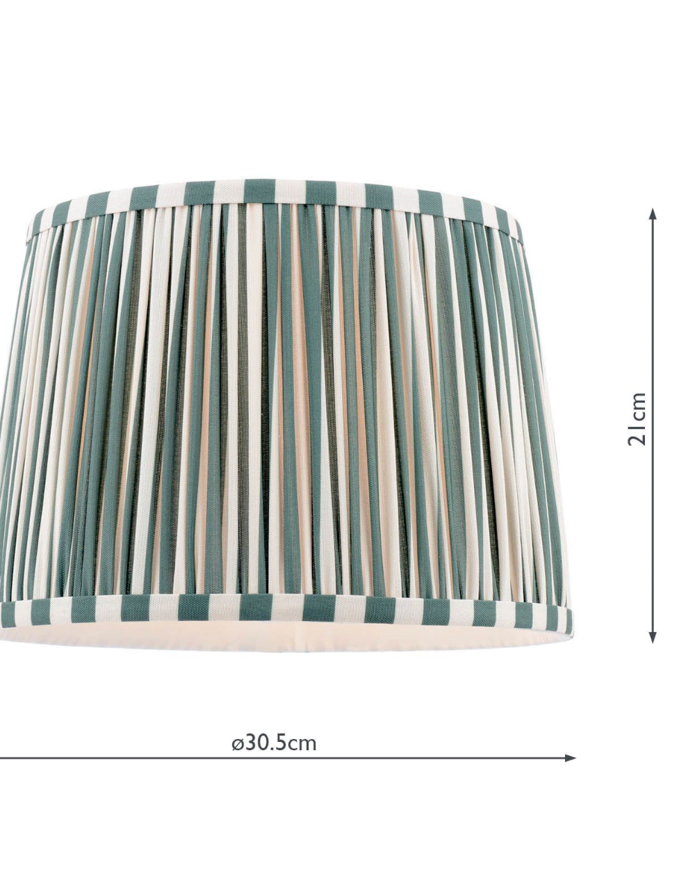 Laura Ashley Denwick Green Cotton Tapered Drum Shade 30cm/12 inch