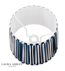 Laura Ashley Denwick Blue Cotton Tapered Drum Shade 30cm/12 inch
