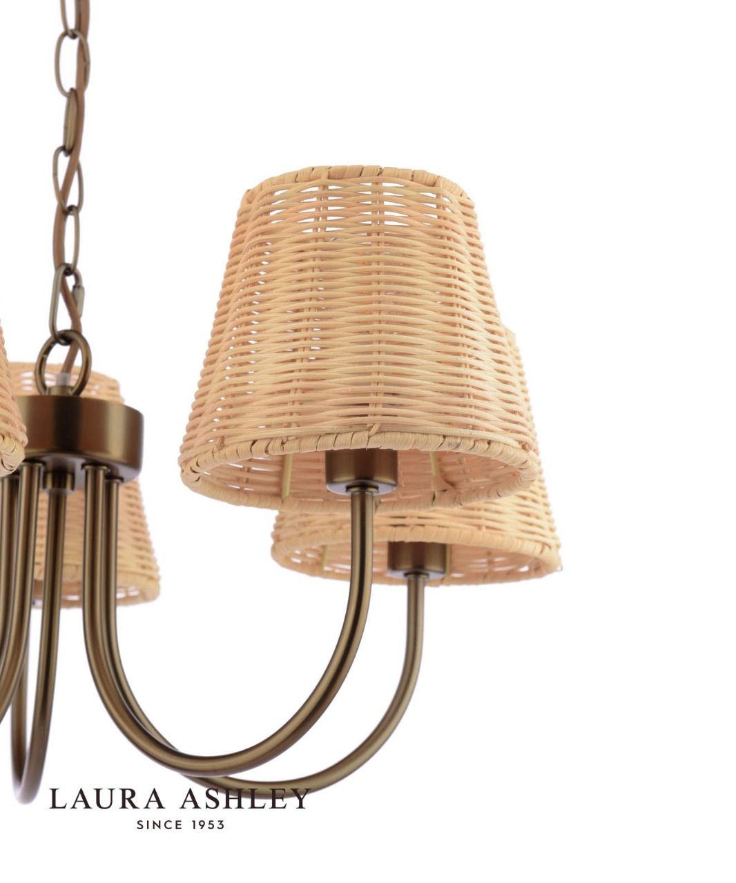 Laura Ashley Hasfield 5 Light Satin Bronze With Shade