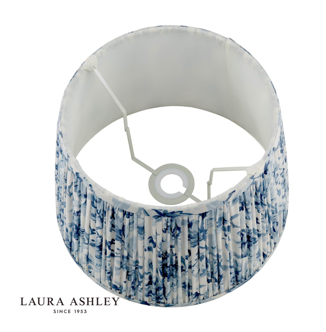 Laura Ashley Adwick Trail Blue Cotton Tapered Drum Shade 30cm/12 inch