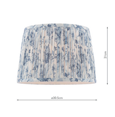 Laura Ashley Adwick Trail Blue Cotton Tapered Drum Shade 30cm/12 inch