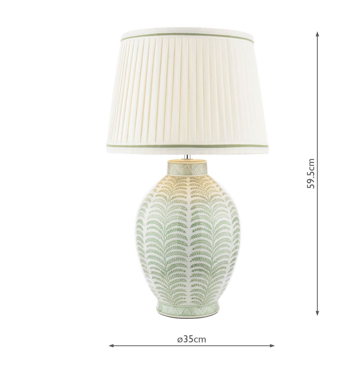 Laura Ashley Stannard Table Lamp Green Ceramic With Shade