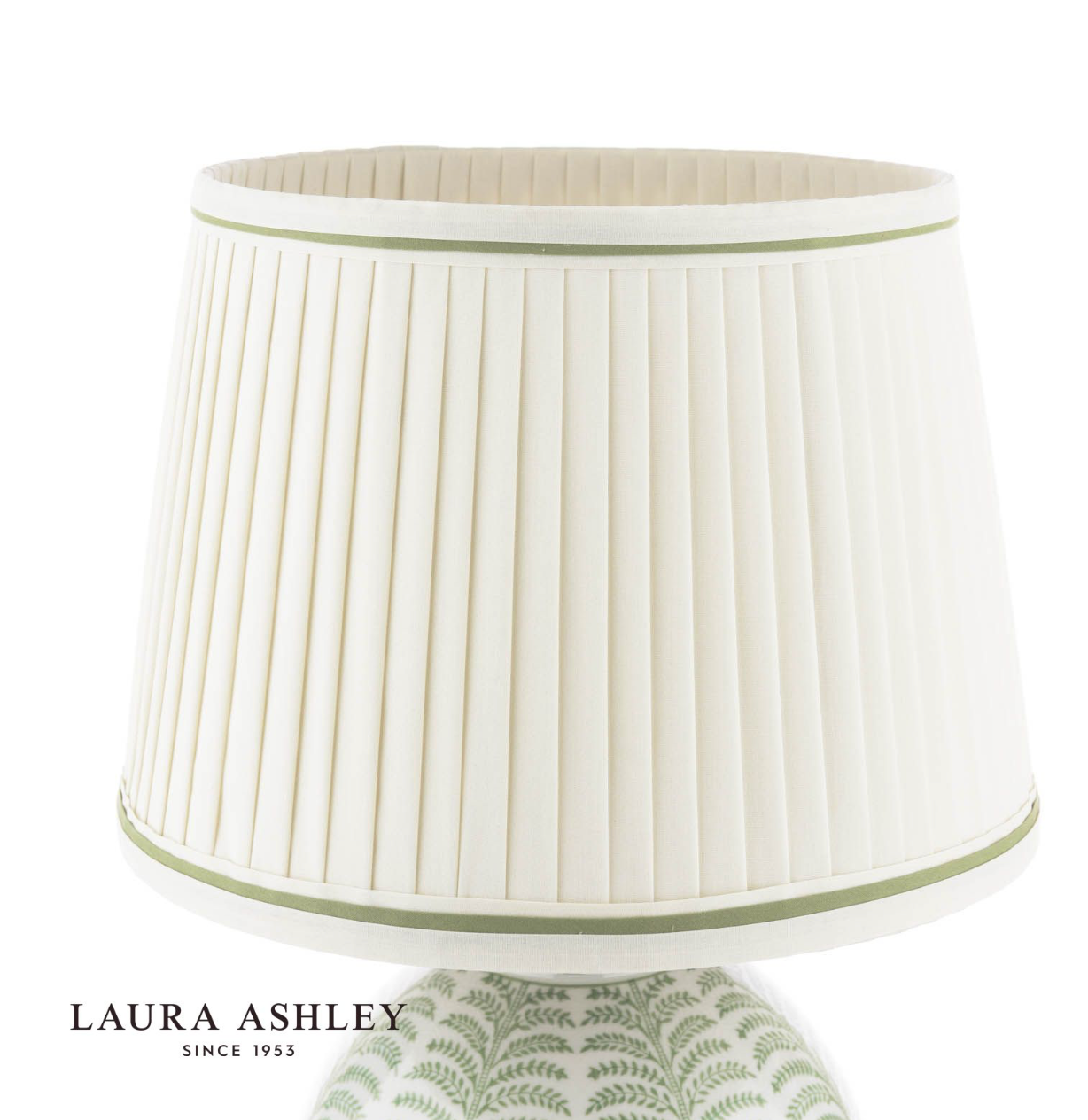 Laura Ashley Stannard Table Lamp Green Ceramic With Shade