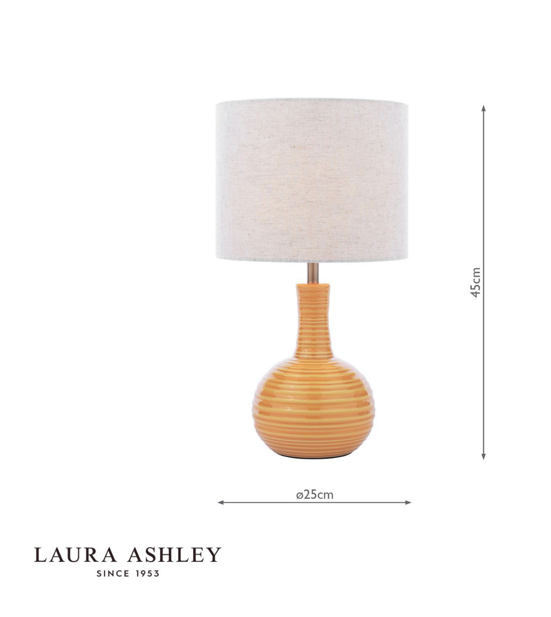 Laura Ashley Padley Yellow Table Lamp