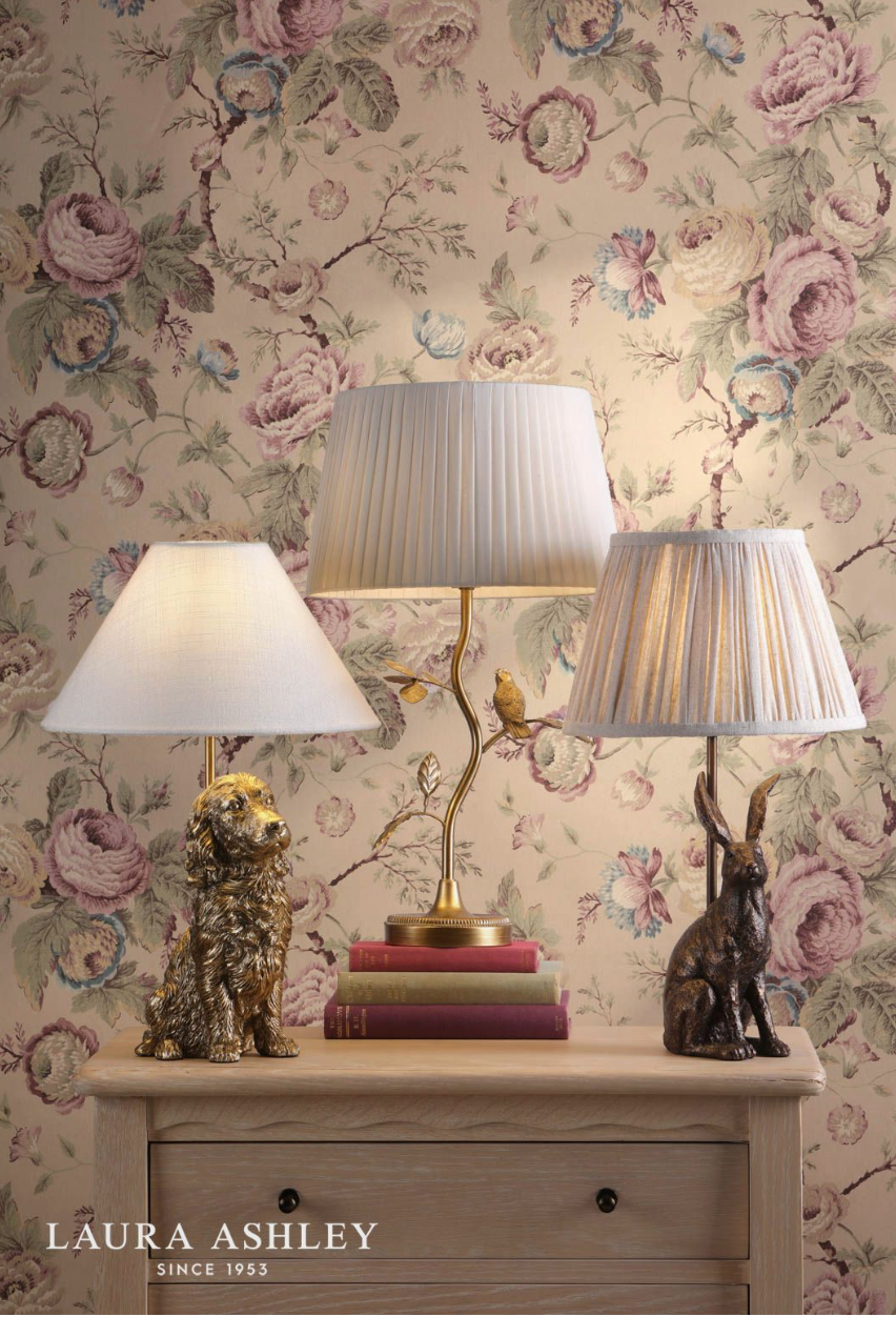 Laura Ashley Cocker Spaniel Table Lamp Antique Gold With Shade