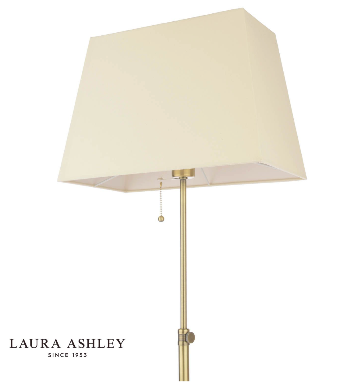 Laura Ashley Bartley Floor Lamp Antique Brass With Shade
