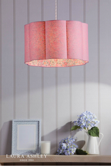 Laura Ashley Loveston Pink Cotton Scalloped Shade 38cm
