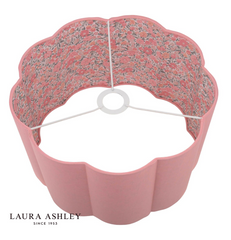 Laura Ashley Loveston Pink Cotton Scalloped Shade 38cm