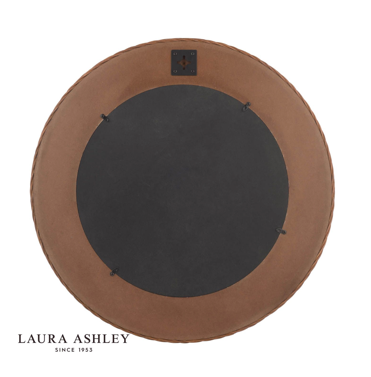 Laura Ashley Cait Mirror Dark Rattan 60cm