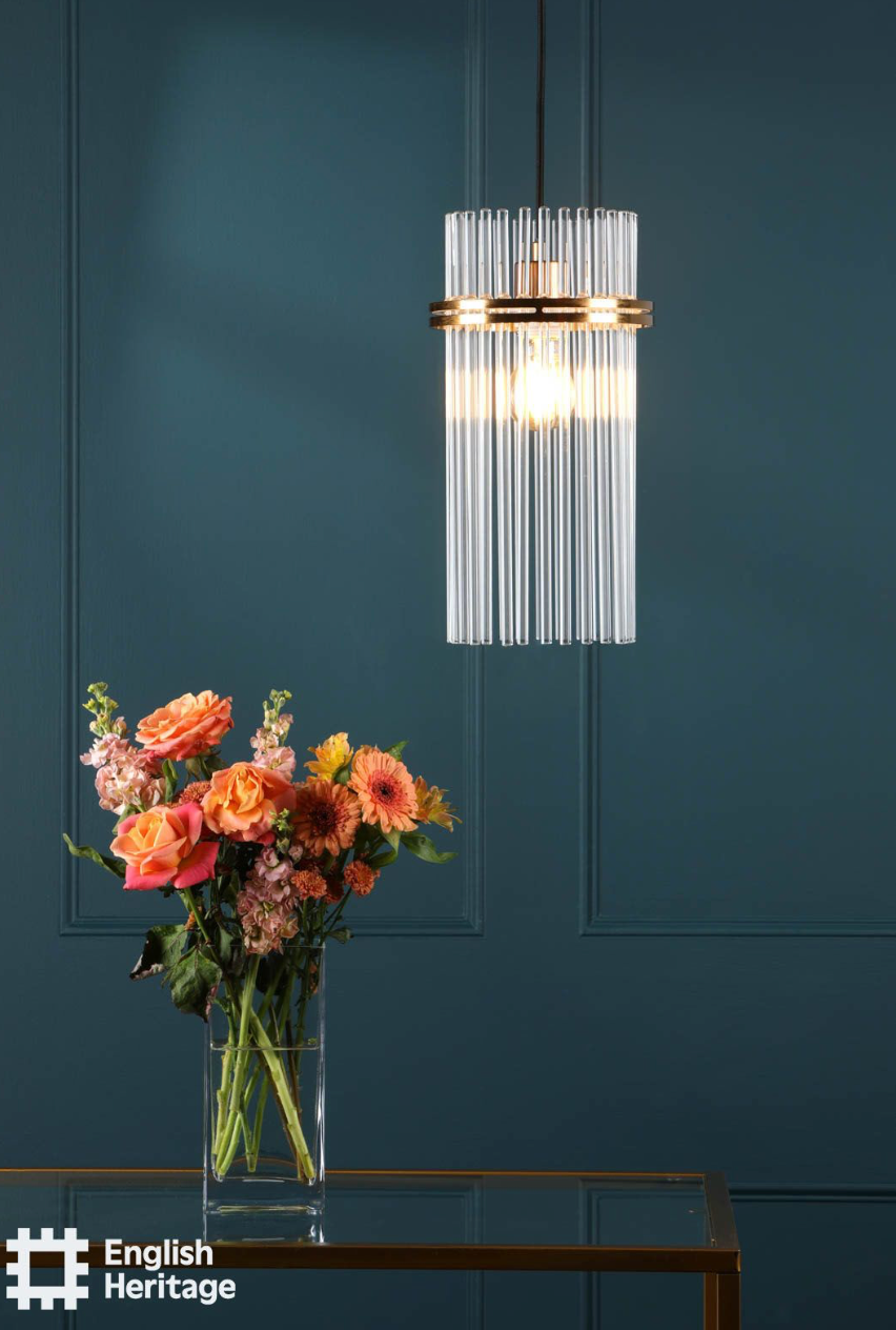 Eltham Pendant Antique Gold and Glass