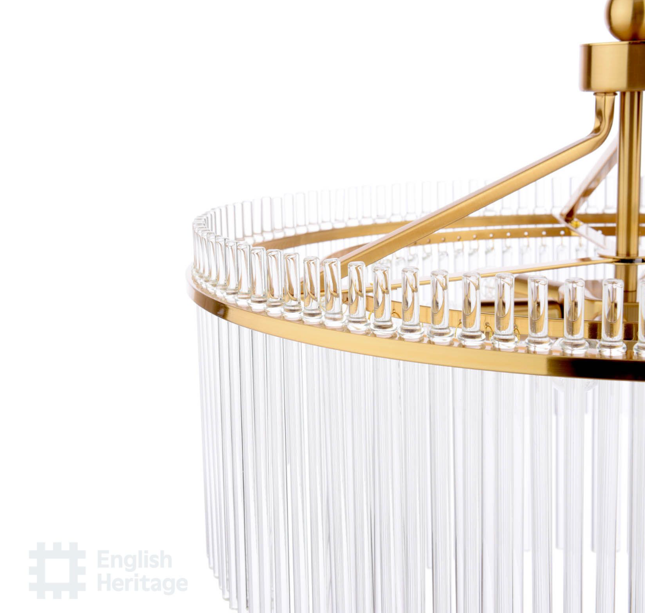 Eltham 6 Light Pendant Antique Gold and Glass