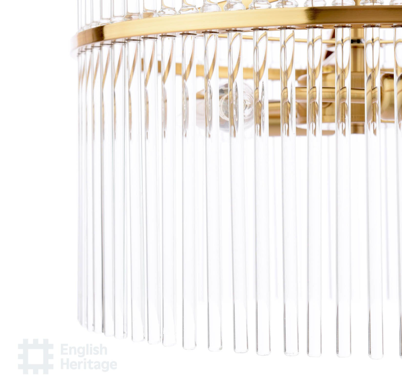 Eltham 4 Light Pendant Antique Gold and Glass