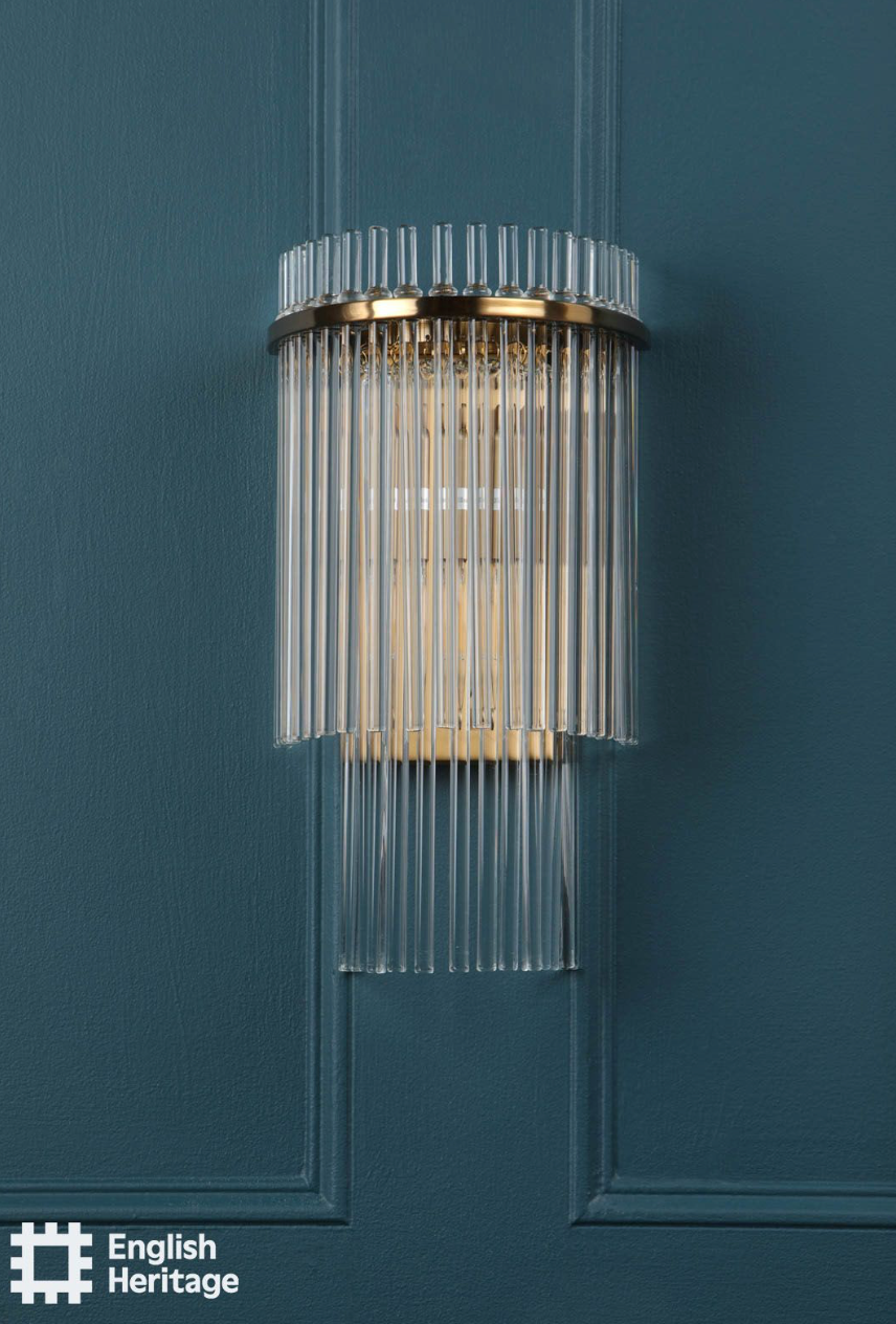 Eltham Wall Light Antique Gold and Glass