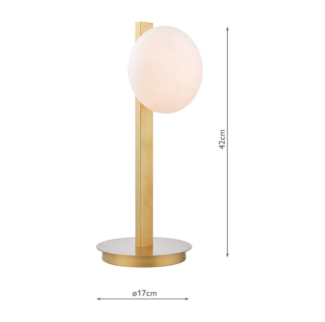 Tauri Table Lamp Matt Gold and Opal Glass