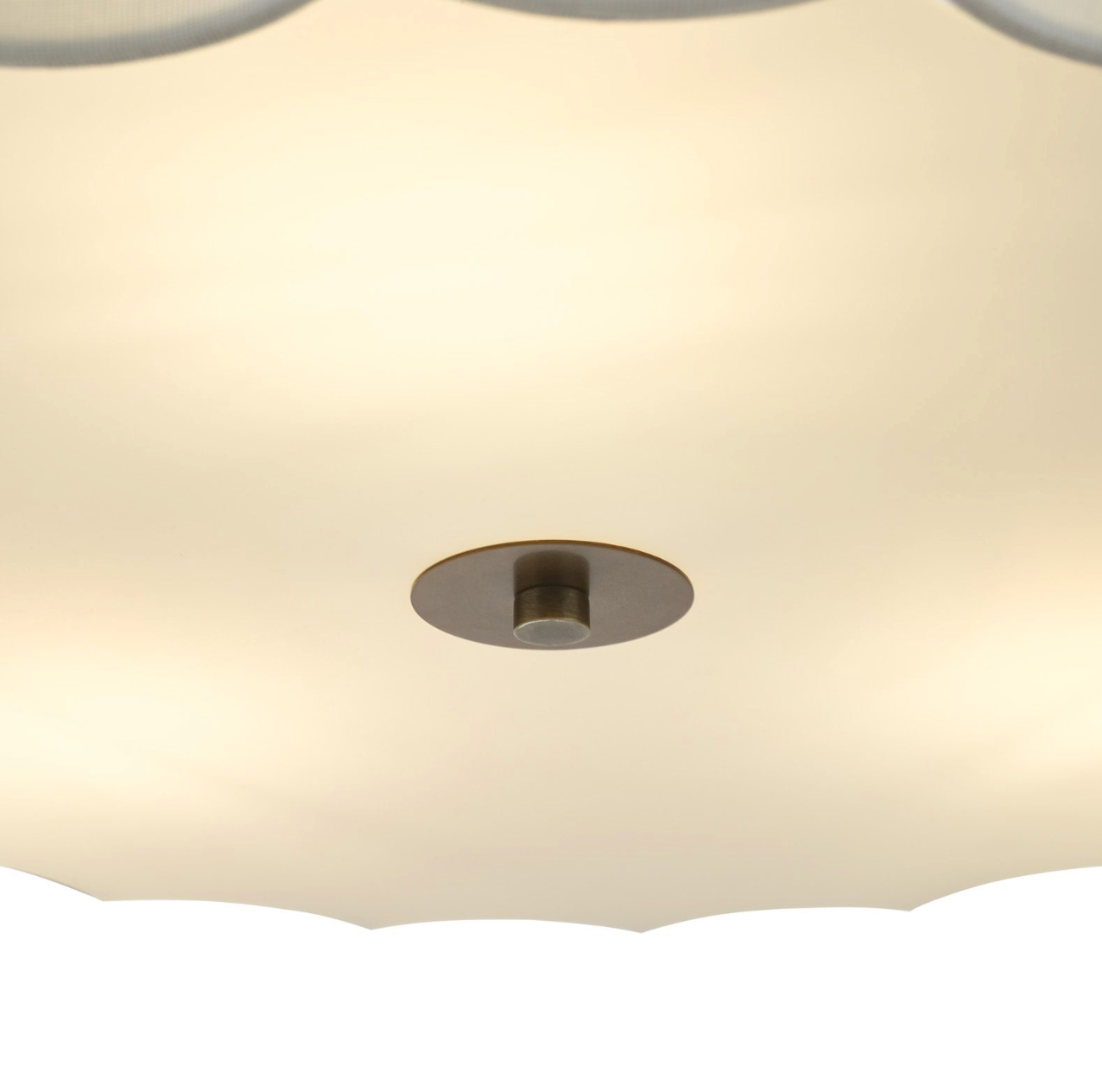 Noura 3 Light Pendant Ivory and Antique Bronze