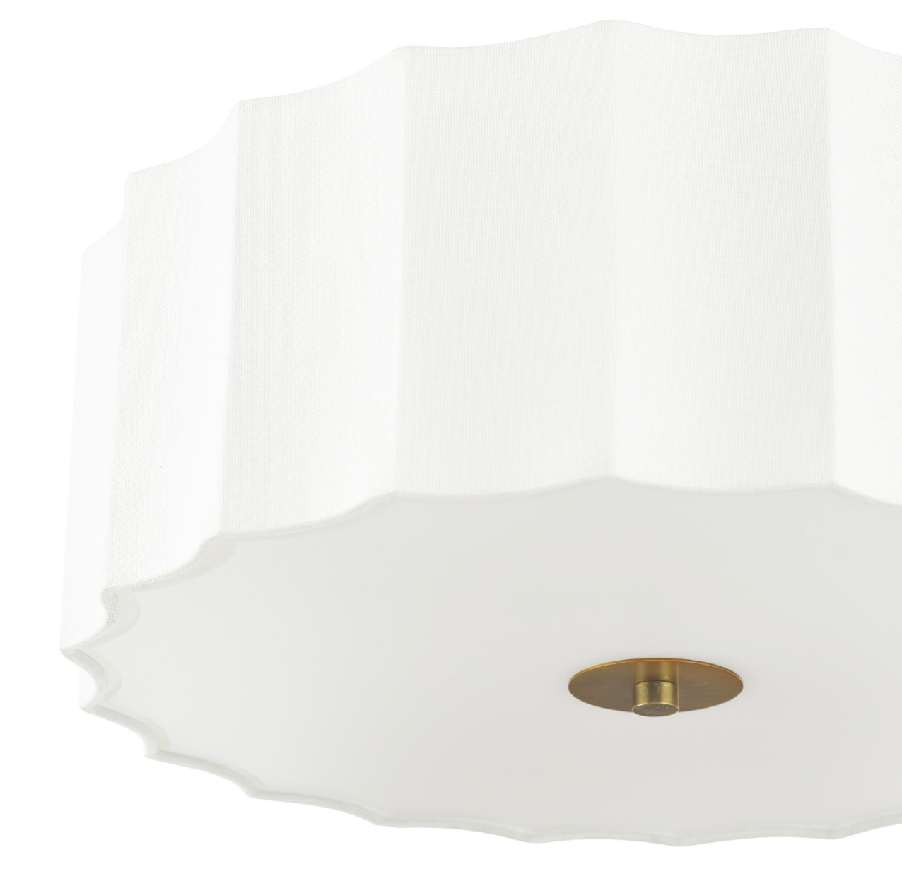 Noura 3 Light Flush Ivory and White